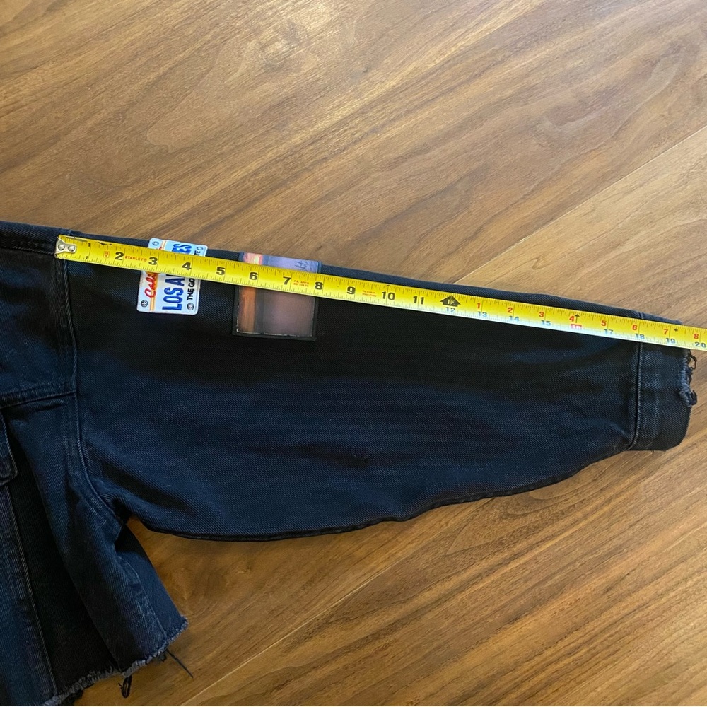 Cropped Patchwork Denim Jacket Route 66 Festival … - image 4